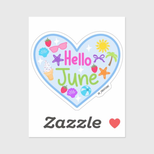 Hallo juni sticker (Vel)