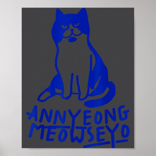 Hallo K-drama Grappige Kattenliefhebbers Poster (Voorkant)