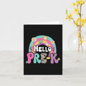 Hallo ₩-k Terug naar Schoolleraren Kinder Eerste D Kaart (Gele Bloem)