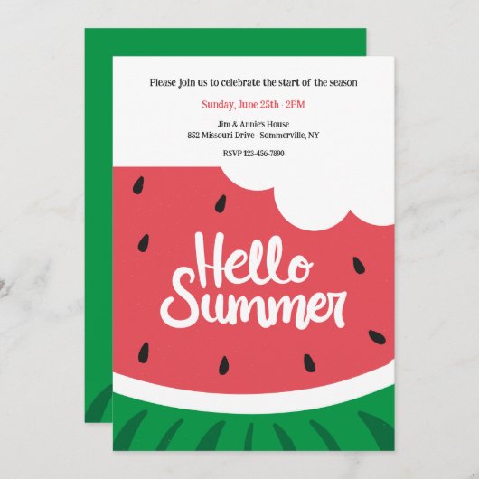 hallo kaart (Voorkant / Achterkant)