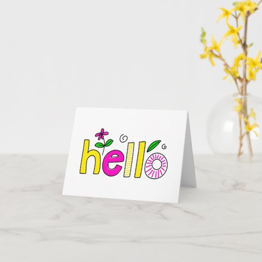 hallo kaart (Gele Bloem)