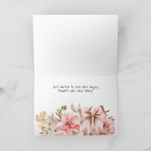 Hallo  Kaart Denken aan u (Binnen)