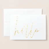 Hallo Kaart Gold Foil (Voorkant met envelop)