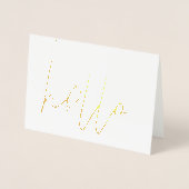 Hallo Kaart Gold Foil (Voorkant)