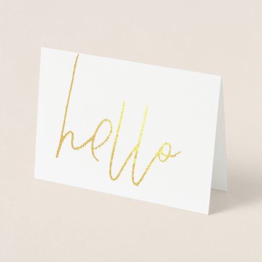 Hallo Kaart Gold Foil (Voorkant)