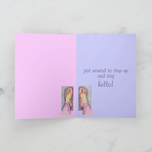 Hallo Kaart Pink Feet (Binnen)