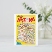 Hallo Kaart van Arizona Vintage (Staand voorkant)