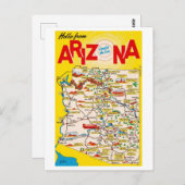Hallo Kaart van Arizona Vintage (Voorkant / Achterkant)