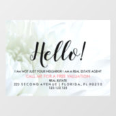 Hallo KAART van Real Estate Agent Raamsticker (Vel)
