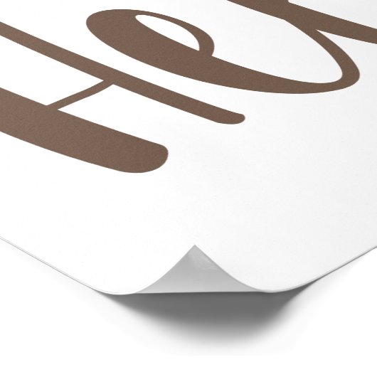 hallo kalligrafiesveer welkomstwoord poster (Hoek)