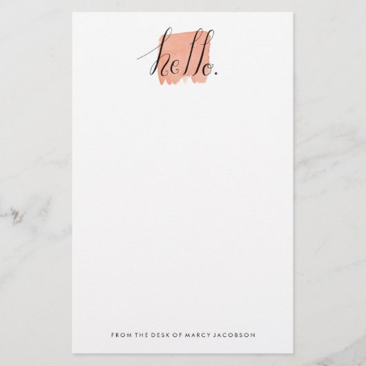 hallo kantoorbenodigdheden voor waterverf briefpapier (Voorkant)