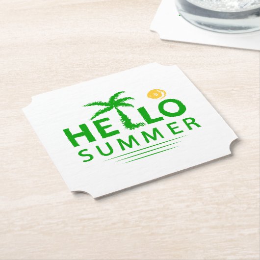 hallo kartonnen onderzetters (Gekanteld)