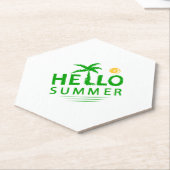 hallo kartonnen onderzetters (Schuin)