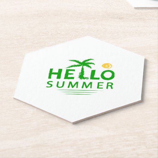 hallo kartonnen onderzetters (Schuin)