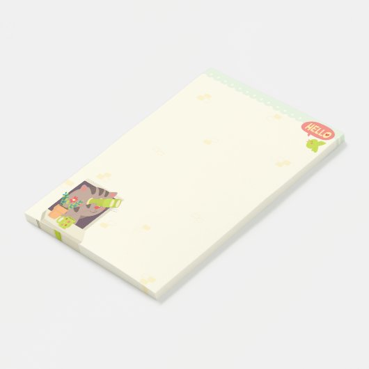 hallo Kat 4 x 6 Post-it Nota's Post-it® Notes (Schuin)