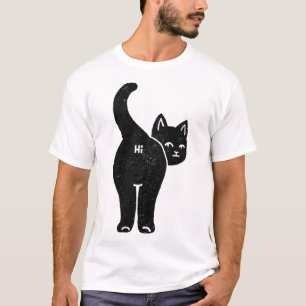 hallo Kat Butt minimalistisch zwart door Tobe Fons T-shirt