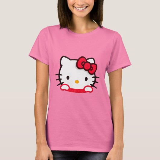 Hallo Kat Hallo Kat Peeking Out - Iconisch T-shirt (Voorkant)