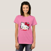 Hallo Kat Hallo Kat Peeking Out - Iconisch T-shirt (Voorkant volledig)
