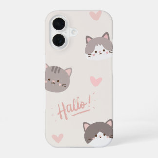 Hallo Kat Minimalist - Telefoonhoesje iPhone 16 Hoesje