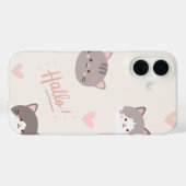 Hallo Kat minimalistisch - telefoonhoesje Case-Mate iPhone Case (Achterkant (horizontaal))