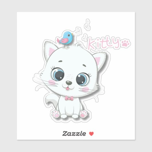 hallo Kat Sticker (Vel)