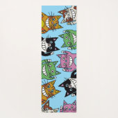 Hallo Kat yoga pilates katten Yogamat (Achterkant)