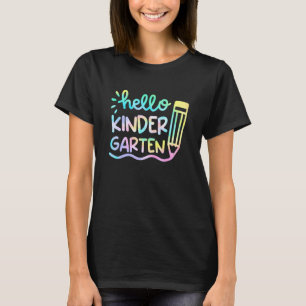 Hallo Katern Tie Dye Leraren Kinderen Terug Naar S T-shirt