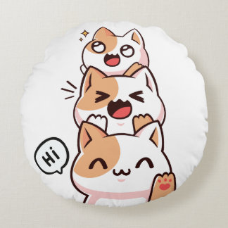 Hallo katten rond kussen