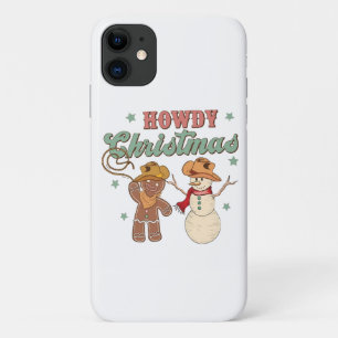 Hallo Kerst Cowboy Sneeuwman Westers Grappig Case-Mate iPhone Case