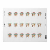 Hallo Kerst Cowboy Sneeuwman Westers Grappig Etiket (Full Sheet)