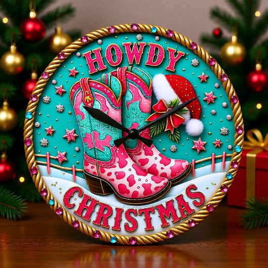 Hallo Kerst Cowgirl Grote Klok