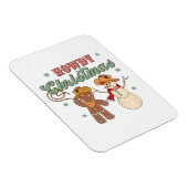 Hallo Kerst Koebel Sneeuwman Westers Grappig Magneet (Rechterzijde)