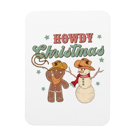 Hallo Kerst Koebel Sneeuwman Westers Grappig Magneet (Verticaal)