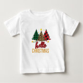 Hallo Kerst Plaid Leopard Trees Custom Name (Voorkant)