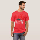 Hallo Kerst · Winter Schattige kerstmeisje T-shirt (Voorkant volledig)