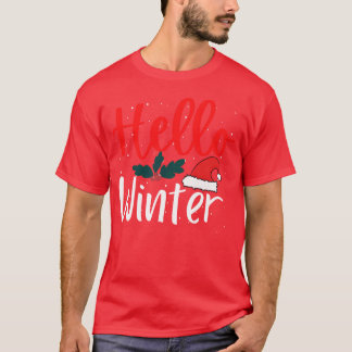 Hallo Kerst · Winter Schattige kerstmeisje T-shirt