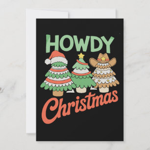 Hallo Kerstboom Cowboy Westerse Taarten Kerstmis Kaart