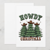 Hallo Kerstcactus Westelijke Kerstmis Kaart (Voorkant / Achterkant)