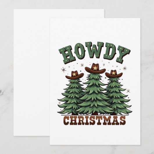 Hallo Kerstcactus Westelijke Kerstmis Kaart (Voorkant / Achterkant)