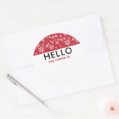 Hallo Kerstfeest vakantie sneeuw Ronde Sticker (Envelop)