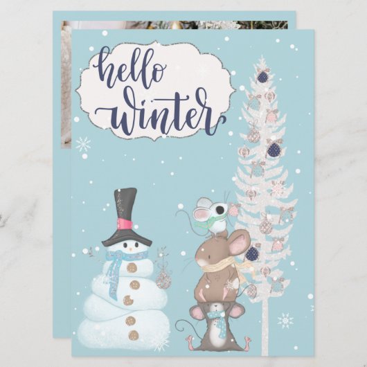 hallo kerstkaart (Voorkant / Achterkant)