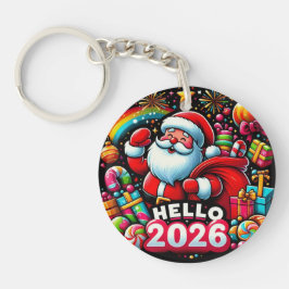 Hallo Kerstman 2026 Kerstmis Nieuwjaar Sleutelhanger