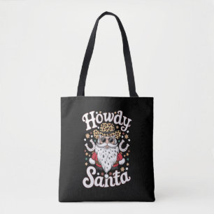 Hallo Kerstman Western Cowboy Rodeo Kerstcadeau Tote Bag