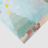 Hallo kerstmis jaren 50! tissuepapier (Detail)