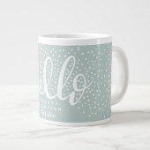 Hallo Kerstvakantie in de sneeuw Grote Koffiekop (Voorkant rechts)