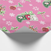 hallo Keukenkerstpapier in roze Cadeaupapier (Hoek)