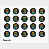 Hallo Kind Bye Bye School Ronde Sticker (Vel)
