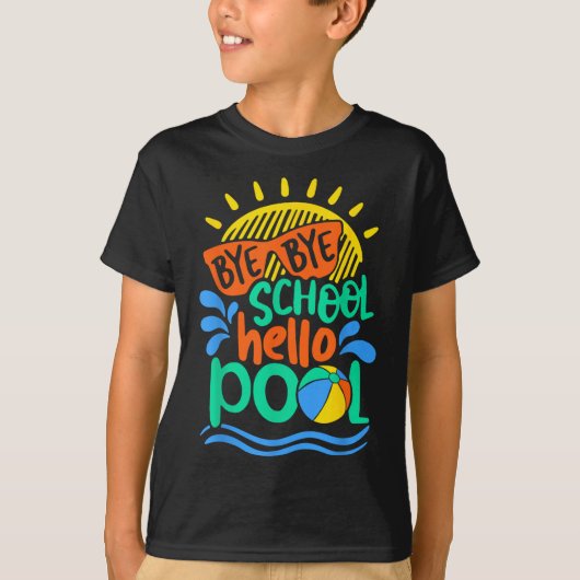 Hallo Kind Bye Bye School T-shirt (Voorkant)