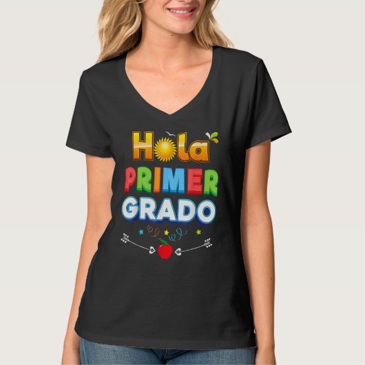 Hallo Kind Hola Primer Grado T-shirt (Voorkant)