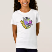 hallo Kinder Garten Grade Shirt, terug naar school T-shirt (Voorkant)